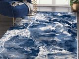 Blue Watercolor area Rug Amazon.com: Abani Rugs Contemporary Blue & Grey Marble Ice Design …