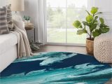 Blue Wave area Rug Kavka Designs Modern & Contemporary Indoor Polyester area Rug …