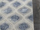 Blue White and Grey Rug Clara Collection Hand Tufted area Rug In Blue Grey & White