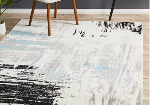 Blue White and Grey Rug Willow Abstract Rug Blue White Black Grey