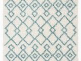 Blue White Shag Rug Jaira Ivory and Turquoise Blue Tribal Shag Rug Miss Amara Au