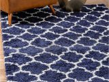 Blue White Shag Rug Navy Blue 8 X 10 Marrakesh Shag Rug area Rugs