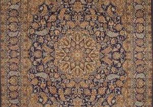 Blue Wool Rug 9 X 12 Kerman Blue Hand Knotted 8 9" X 12 6" area Rug 100