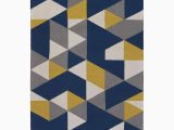 Blue Yellow Gray Rug Joan Joan-6087 Navy Blue/yellow/gray Contemporary Rug In 2022 …