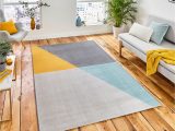 Blue Yellow Gray Rug Vancouver 18487 Grey Blue Yellow Rugs