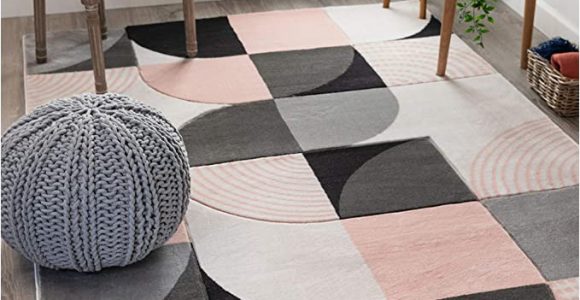 Blush Pink area Rug 5×7 Well Woven Maggie Blush Pink Modern Geometric Dots & Boxes Pattern area Rug 5×7 5 3" X 7 3"