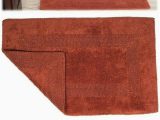 Brick Red Bathroom Rugs solid Reversible Bath Mat Rug Brick orange 22 W X 35 L by Yorkshire Home