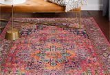 Bright Colored area Rugs Cheap Bright Boho Persian Rug Hot Pink orange Navy Blue