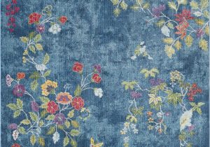 Bright Colored Floral area Rugs ask 2334 Color Bright Blue Size 7 10" X 10 3"