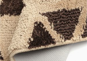 Brown and Beige Bathroom Rugs Beige & Coffee Brown Triangular Patterned Bath Rug