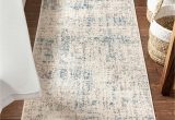 Brown and Blue area Rug Walmart Sydney Tate Blue Modern Abstract Distressed 2 3" X 7 3" Runner area Rug
