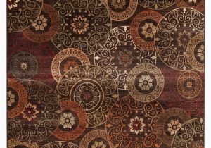 Brown and Rust area Rugs Rectangle Abacasa sonoma Lundy area Rug Rust Brown Ivory 63"x90"
