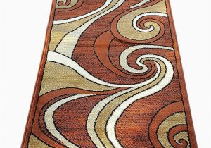 Brown and Rust Colored area Rugs Modern Long Contemporary Runner area Rug Brown Rust Bellagio Design 144 32 Inch X 10 Feet