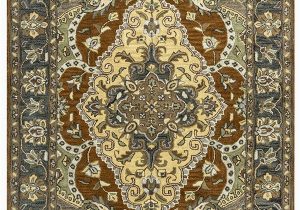 Brown Blue Tan area Rug Rizzy Home Valentino Vn 9451 Rugs
