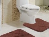 Brown Memory Foam Bathroom Rugs Buy Lushomes Brown Self Design Microfibre Bath Rug & Contour