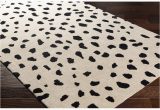 Bryan Hand Tufted Wool Beige Black area Rug Animal Print Handmade Tufted Wool Beige Black area Rug-8’x10′
