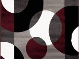 Burgundy and White area Rugs Circle Gray Grey Burgundy area Rug – Modern Rugs and Decor