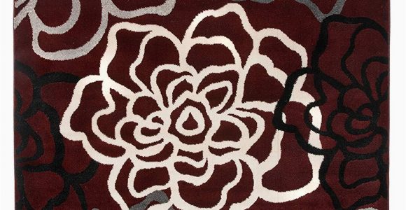 Burgundy and White area Rugs Floral Gray Grey Burgundy White area Rug – Modern Rugs and Decor