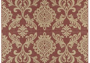 Burgundy and White area Rugs Nickols Classic Scroll Burgundy Indoor Outdoor area Rug