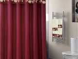 Burgundy Bath Rug Set Luxury Home Collection 18 Pc Bath Rug Set Embroidery Non Slip Bathroom Rug Mats and Rug Contour and Shower Curtain and towels and Rings Hooks and