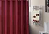 Burgundy Bath Rugs and towels Luxury Home Collection 18 Pc Bath Rug Set Embroidery Non Slip Bathroom Rug Mats and Rug Contour and Shower Curtain and towels and Rings Hooks and