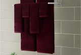 Burgundy Bath Rugs and towels Vcny Ribbed Luxury 12 Piece Bath towel Set Downtown