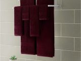Burgundy Bath Rugs and towels Vcny Ribbed Luxury 12 Piece Bath towel Set Downtown
