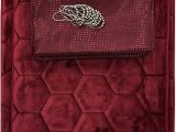 Burgundy Bath Rugs Sets Amazon Com 15 Piece Bath Rug Set Honeycomb Design Memory
