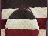 Burgundy Bathroom Rug Set Wpm 3 Piece Bath Rug Set Stripe Burgundy Pattern Bathroom Rug 50cmx80cm Contour Mat 50cmx50cm with Lid Cover Stripe Burgundy