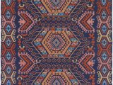 Burnt orange and Blue area Rug Keeter Poppy Navy Burnt orange area Rug