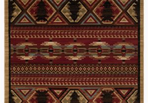 Cabin area Rugs for Sale Lodge King Red Pine Rustic southwest area Rug 7 10"x9 10"