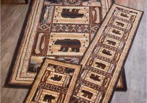 Cabin area Rugs for Sale Lodge Rugs Accent Runner area Rug Bear Deer Moose Fish Canoe Cabin Decor