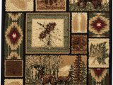 Cabin area Rugs for Sale Rugs 4 Less Collection Rustic Western and Native American Wildlife and Wilderness Cabin Lodge Accent area Rug R4l 386 2×3