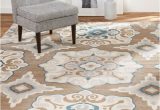 Caffey Cerulean Blue Taupe area Rug Geometric Cerulean Blue Taupe soft area Rugs â ashley area Rugs