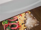 Candy Cane Bath Rug Christmas Cookies and Candy Canes Backing Bath Rug