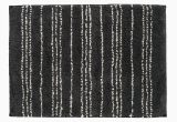 Charcoal Gray Bathroom Rugs Charcoal Gray White Patterned Rectangular Bath Mat In