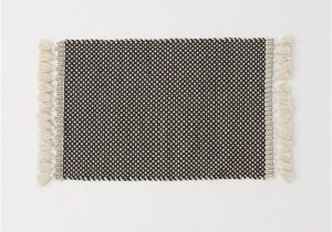Charcoal Gray Bathroom Rugs Jacquard Weave Bath Mat