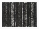 Charcoal Grey Bathroom Rugs Charcoal Gray White Patterned Rectangular Bath Mat In