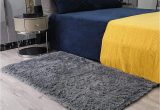 Cheap 3 X 5 area Rugs Ophanie 3 X 5 Feet College Dorm Room Grey Small area Rug, Non-slip Rugs for Bedroom, Fluffy Shaggy Bedside Floor soft Shag Fuzzy Plush Carpet for Kids …