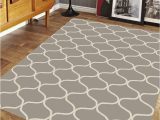 Cheap 5 by 7 area Rugs 5 X 7 area Rug Modern Trellis Design Gray & Ivory Clearance