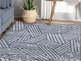 Cheap 5 by 7 area Rugs Well Woven Cella Blue Geometric Lines Pattern area Rug 5×7 5 3" X 7 3"