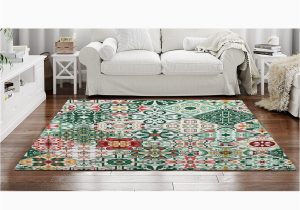 Cheap area Rugs for Sale Near Me Portuguese Rugs Spanish Tiles Pattern area Rug Green Red and – Etsy.de