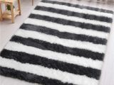 Cheap Black and White area Rugs Pagisofe Black and White Striped Shaggy area Rugs for Living Room Bedroom 4×6 Feet Plush Fuzzy Stripes Patterned Rugs Footcloth Floor Shag Carpet for …