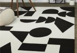 Cheap Black and White area Rugs Palmerston Geometric Black/white area Rug