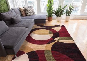 Chelsi Rings Circles area Rug Chelsi Geometric Red Beige area Rug with Images Well Woven