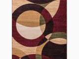 Chelsi Rings Circles area Rug Chelsi Power Loom Red Beige Rug In 2020 Well Woven