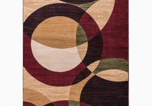 Chelsi Rings Circles area Rug Chelsi Power Loom Red Beige Rug In 2020 Well Woven