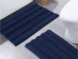 Chenille Bath Rug Target Nicetown Navy Blue Bathroom Rugs, Ultra Thick and soft Texture Chenille Plush Floor Mats Hand-tufted Bath Rug with Non-slip Backing, Microfiber Door …