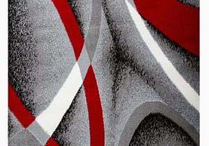 Cherine Modern Gray Red White area Rug Msrugs Frize 2 X 5 Gray/red Indoor Abstract Runner Rug