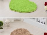 Chiffon Super soft Bath Rug Collection Fashion Heart Shaped Bath Mats Super Absorbent Non Slip Doormat Carpet Red Bathroom Rugs and Mats 50 60cm with Custom